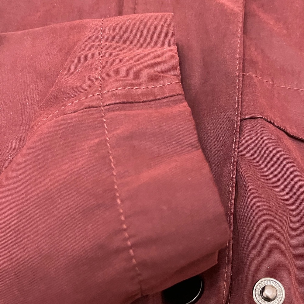Ava & Viv Hooded Trench Coat in Deep Wine - Picture 13 of 14